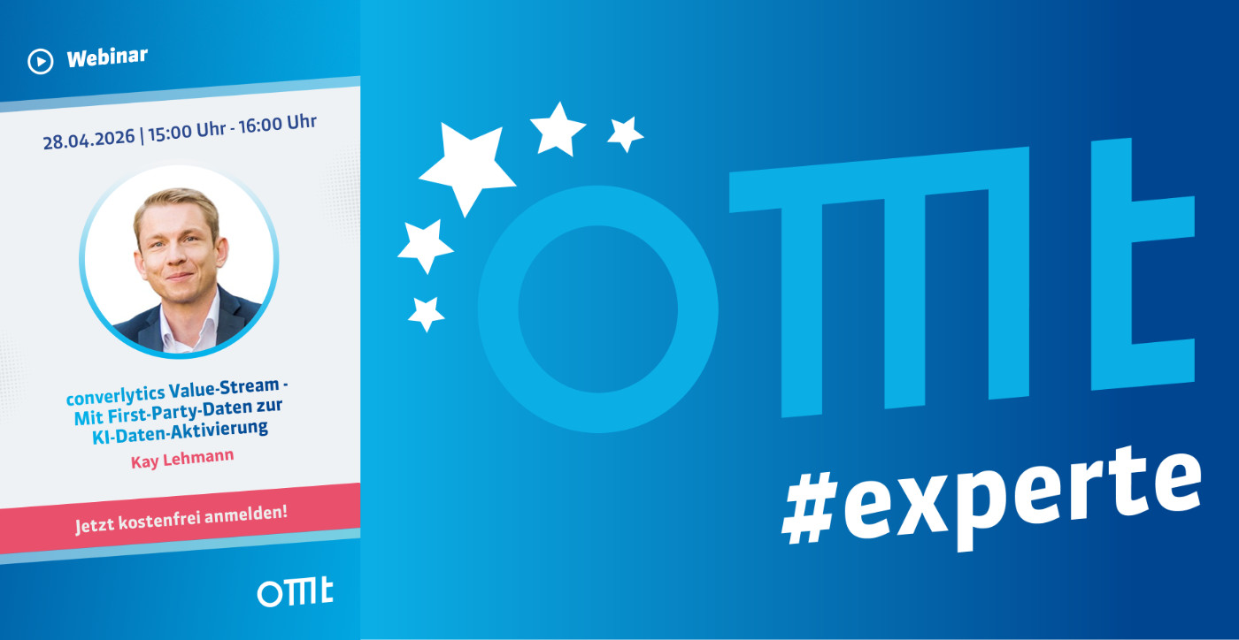 Banner für Kay Lehmanns Webinar bei OMT zum Thema Value Stream